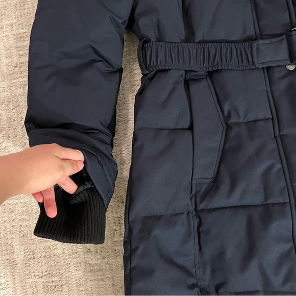 Sam Edelman belted longline navy puffer jacket NEW - Picture 4 of 10